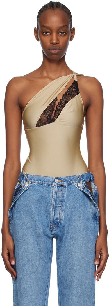 Body Coperni Coperni Asymmetric Bodysuit Béžová | COPJS70545, 0