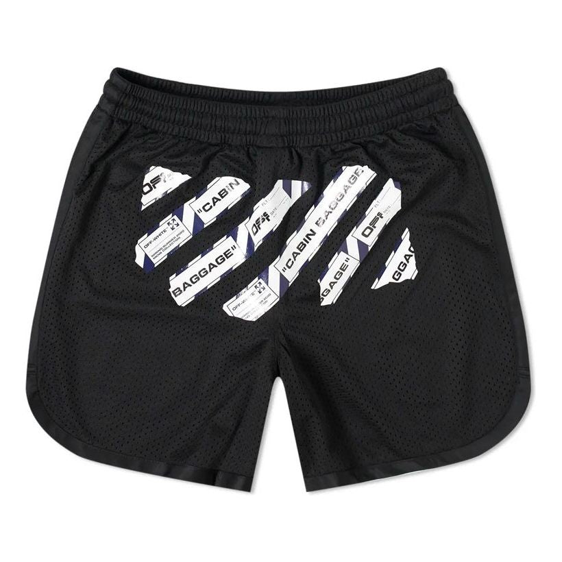 Šortky Off-White Off-White c/o Virgil Abloh Rubber Strap Mesh Casual Shorts Čierna | OMCI005S201010031088, 0