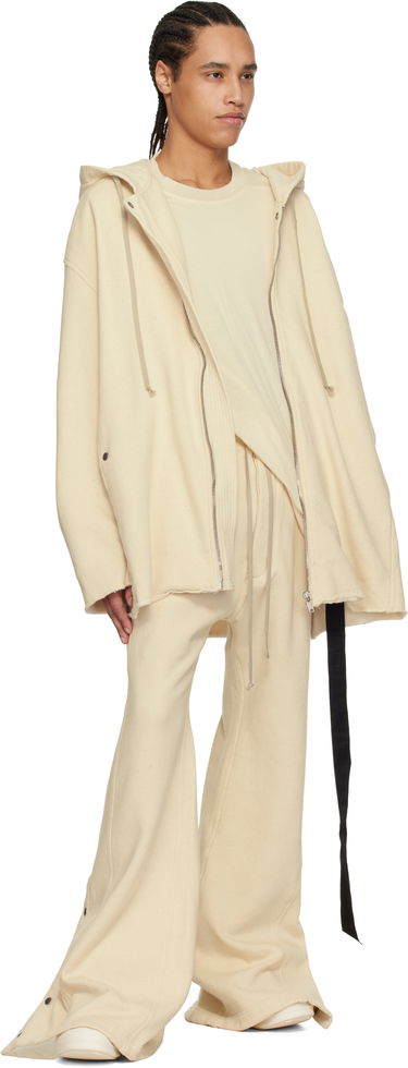 Mikina Rick Owens Rick Owens DRKSHDW Peter Zipped Hoodie Béžová | DU01E3289 FN, 4