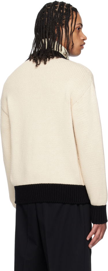 Sveter Moncler Moncler Genius x FRGMT Hiroshi Fujiwara Embroidered Cotton Cardigan Béžová | K109U9B00001M5206, 2