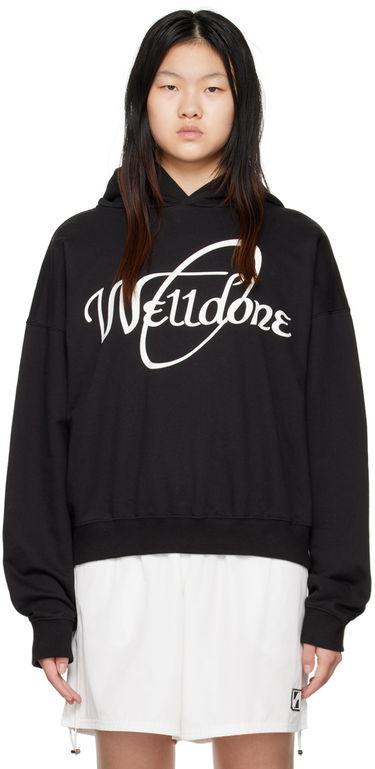 Mikina We11done We11done Circle Logo Hoodie Čierna | WD-TH3-22-813-U-BK, 0