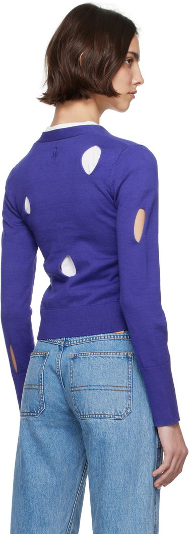 Sveter JW Anderson JW Anderson Slit Cardigan Fialová | KW1413-YN0440, 2