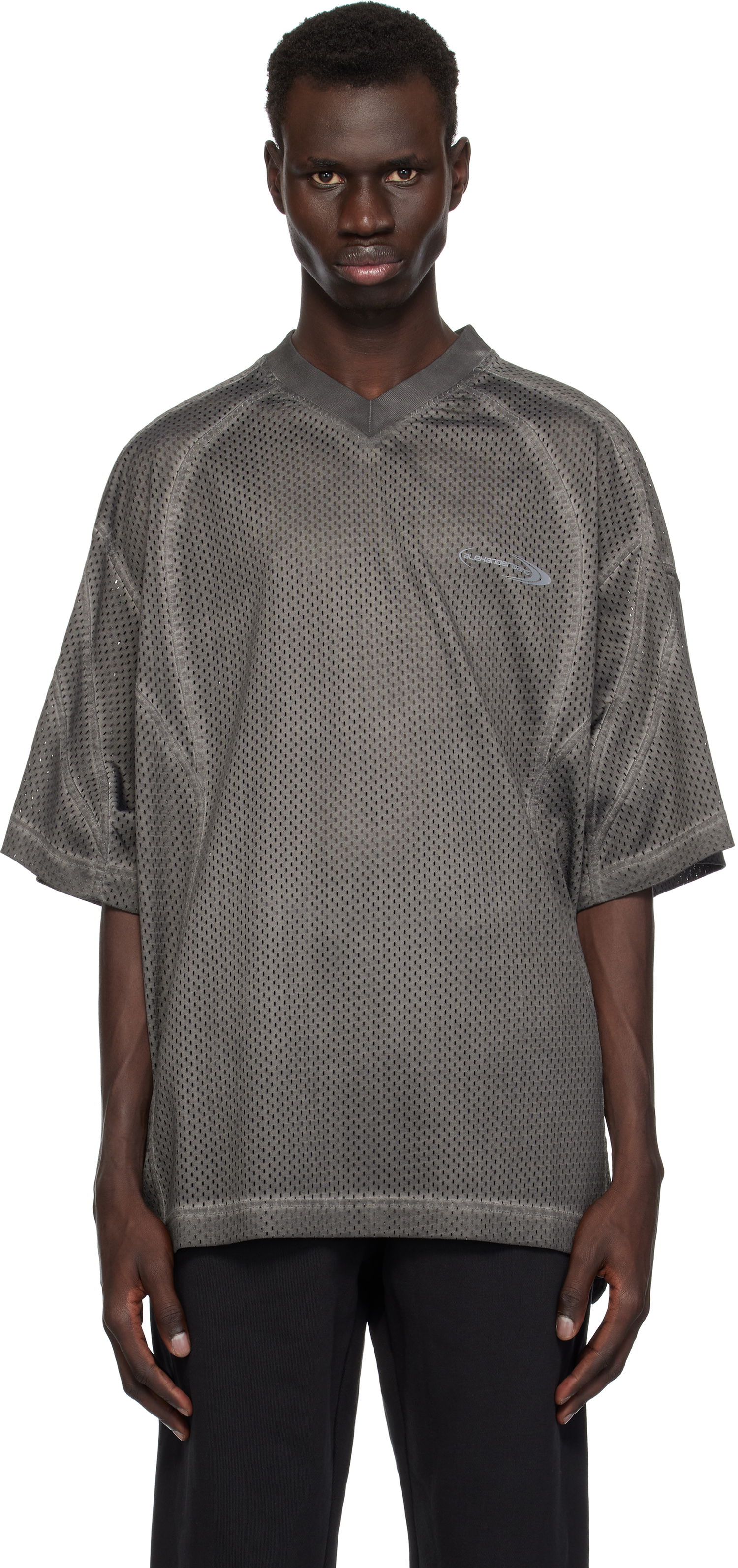 Dres Alexander Wang Alexander Wang Mesh Short Sleeve T-Shirt Šedá | UCC1251733, 0