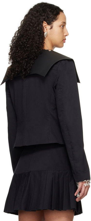 Sukňa Chopova Lowena Chopova Lowena Invert Jacket with Detachable Faux-Leather Collar Čierna | 5181, 2
