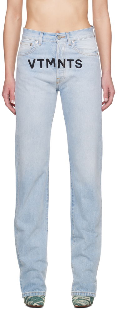 Džínsy VETEMENTS Embroidered Jeans Modrá | VL20PA280L, 0