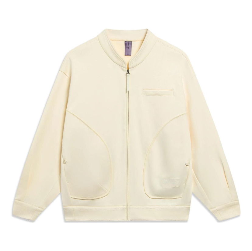 Bomber bunda Li-Ning Jackie Chan Knit Baseball Jacket Béžová | AFDT113-3