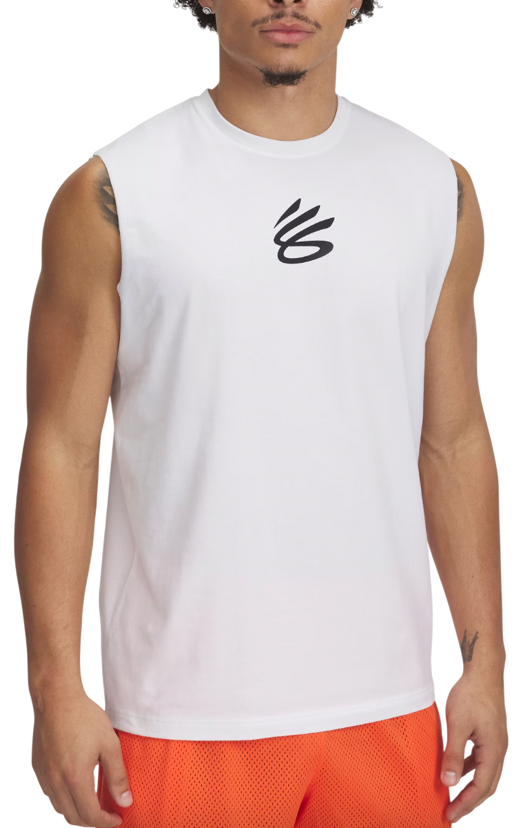 Tielko Under Armour Curry Sleeveless T-Shirt Biela | 1390352-100