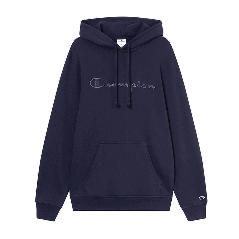 Mikina Champion Embroidered Cursive Logo Hoodie Navy | 220271-BS501