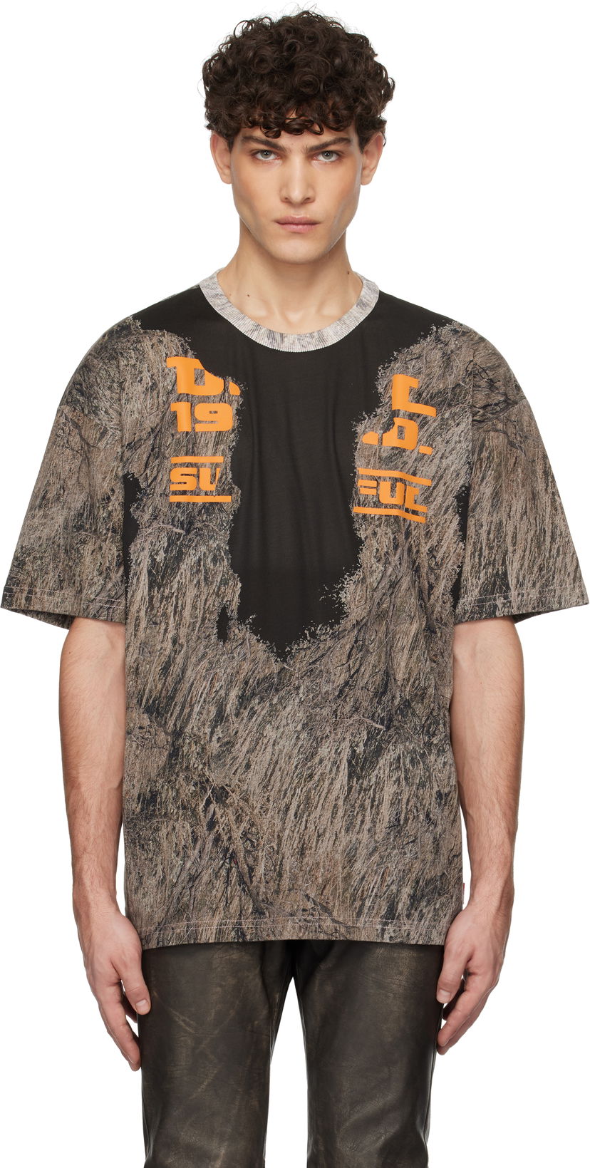 Tričko Diesel Graphic Print T-Shirt Čierna | A15917-0CPAA-9XXA