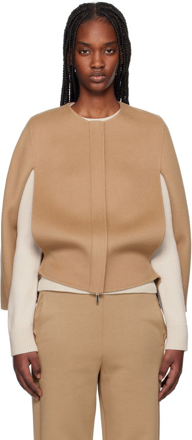 Vesta Max Mara Max Mara Helene Wool Cape Jacket Hnedá | 2519731011600, 0
