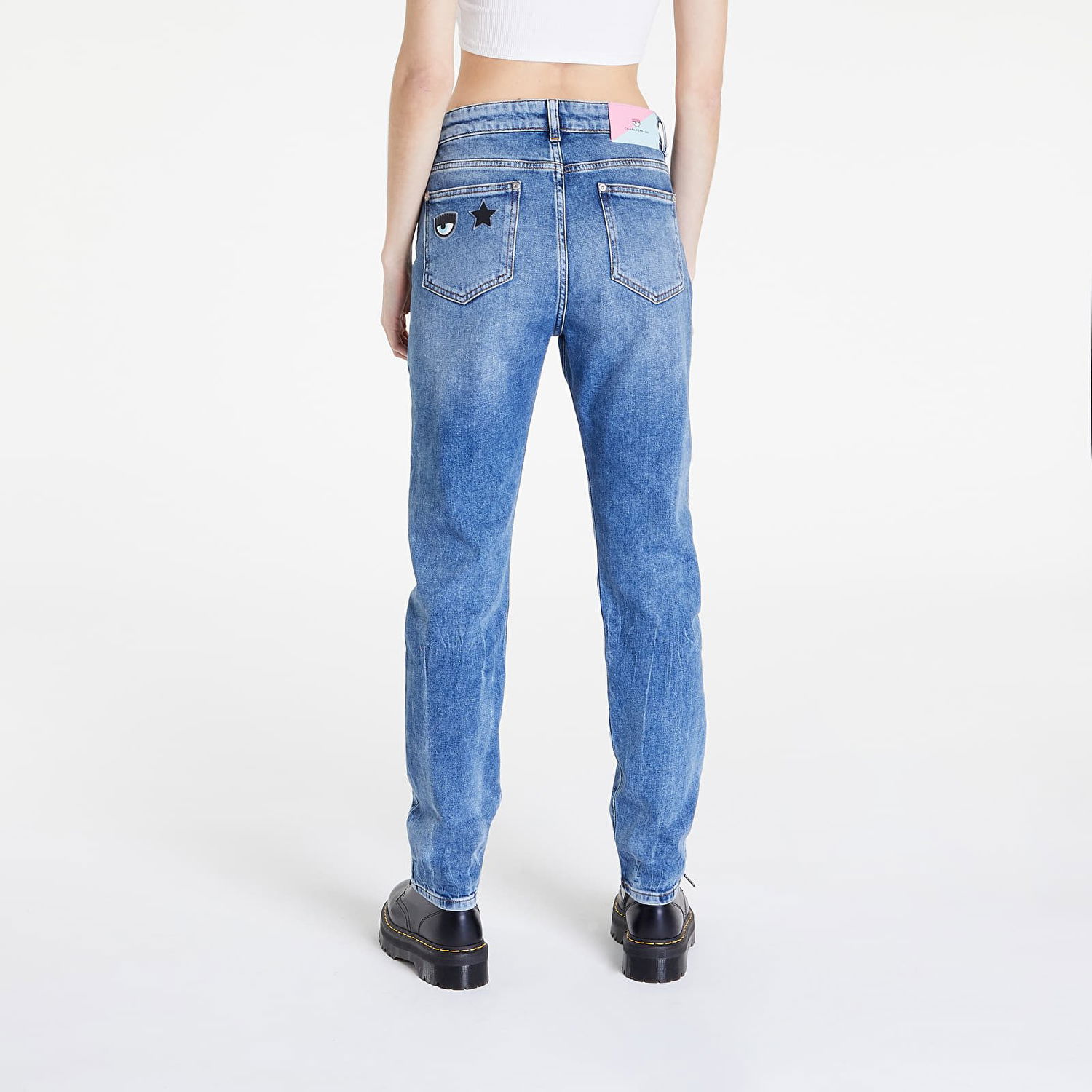 Džínsy Chiara Ferragni D.Sloucy Regular Patch Modrá | 73CBB5R2CDW30904, 1
