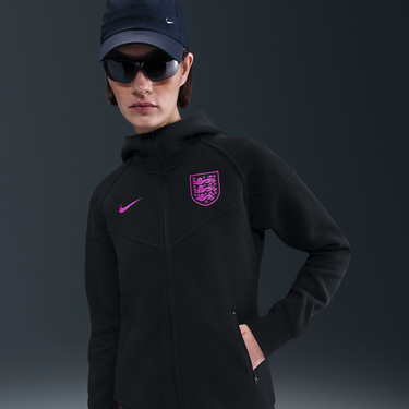 Mikina Nike England Tech Windrunner Full-Zip Fleece Hoodie Čierna | HF5119-010, 3