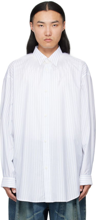 Košeľa HED MAYNER Hed Mayner Kidassia Striped Collared Shirt Biela | HMMB60001P-HB049, 0