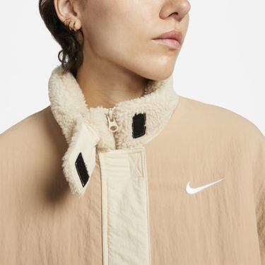 Bunda Nike Sportswear Essential Woven Fleece-Lined Jacket Béžová | DQ6846-200, 3