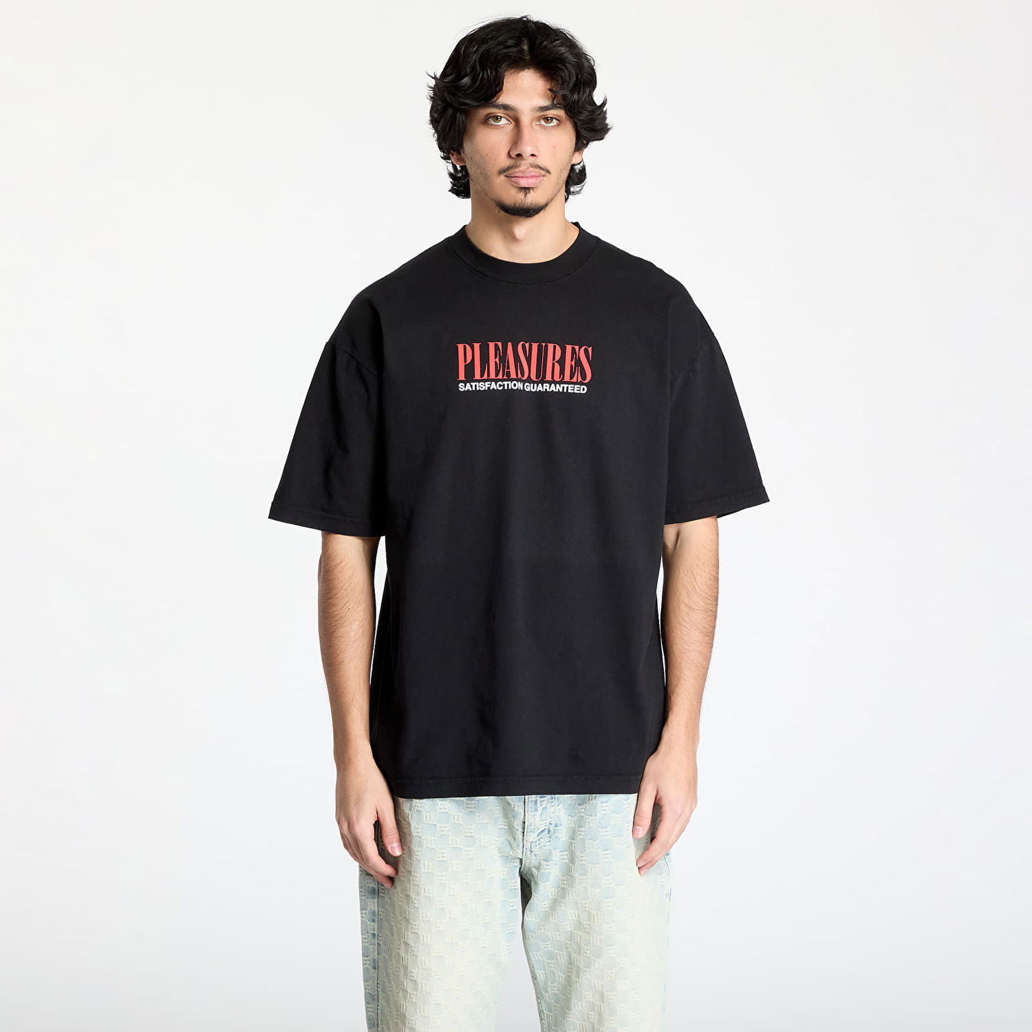 Tričko Pleasures Pleasures Satisfaction T-Shirt Čierna | P25SP052 BLACK, 0