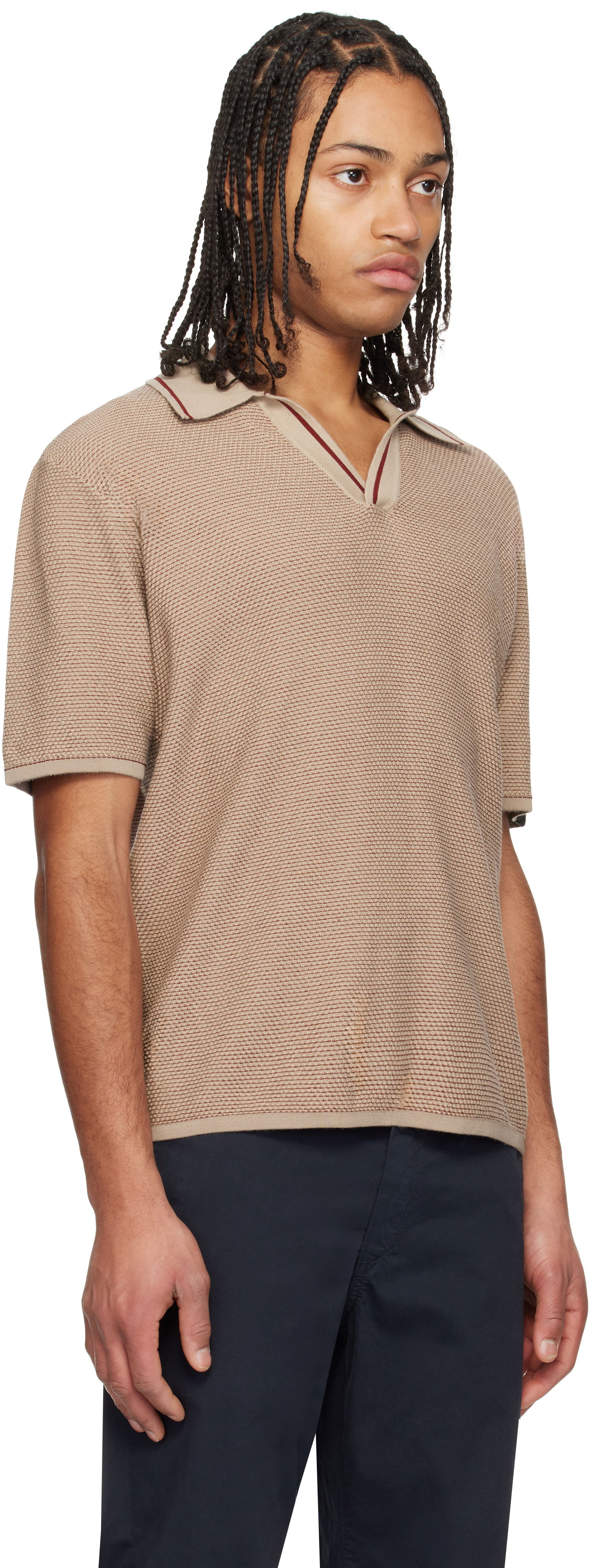 Polo tričko rag & bone Rag & Bone Harvey Jonny Collar Polo Béžová | MBS24H041BC41, 1