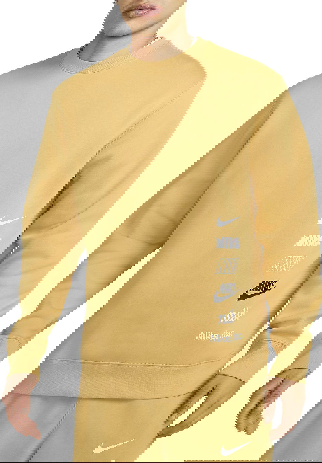 Mikina Nike Club Fleece+ Sweat Béžová | dx0781-725, 0