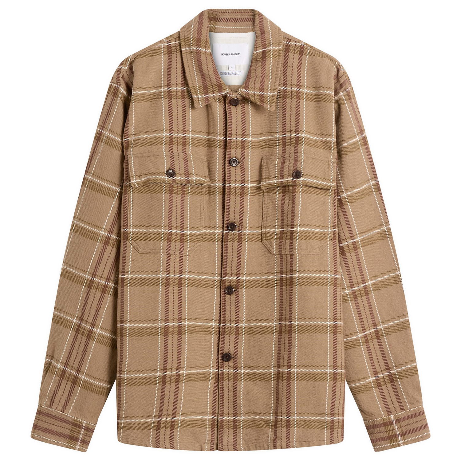 Košeľa NORSE PROJECTS Hjalmer Heavy Twill Check Overshirt Béžová | N40-0844-9023, 1