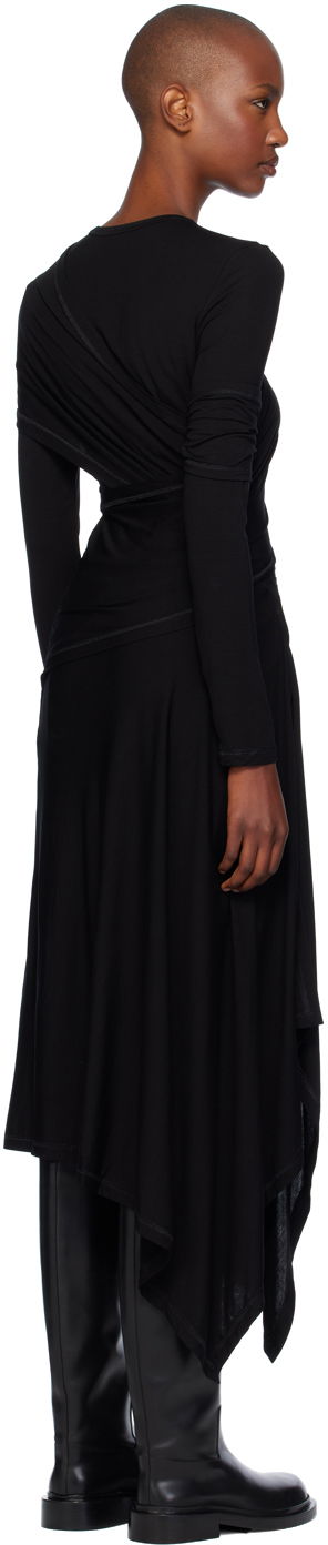 Šaty Helmut Lang Helmut Lang Asymmetric Maxi Dress Čierna | O07HW604, 2
