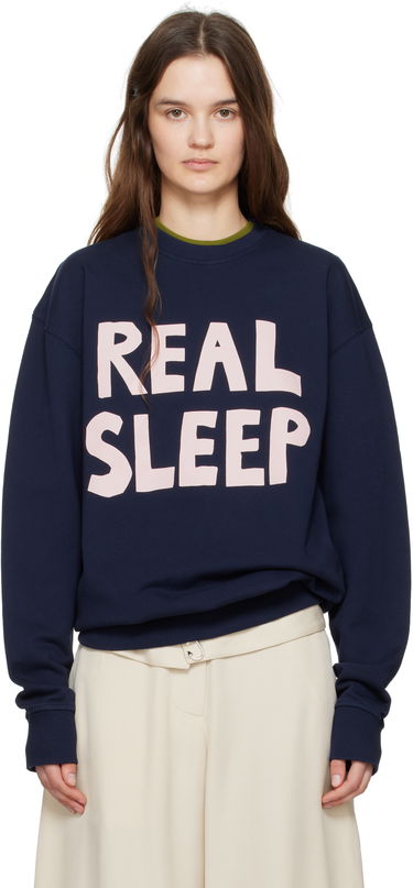 Mikina JW Anderson JW Anderson 'Real Sleep' Sweatshirt Navy | JW0230-PG1632, 0