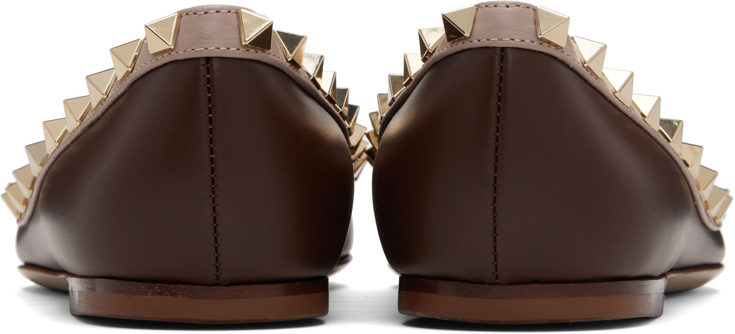 Tenisky a topánky Valentino Garavani Rockstud Ballerina Flats Hnedá | 7W2S0403VOD, 1