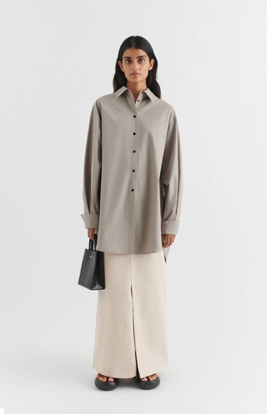 Košeľa AXEL ARIGATO Parker Shirt Dress Béžová | A2121001, 4