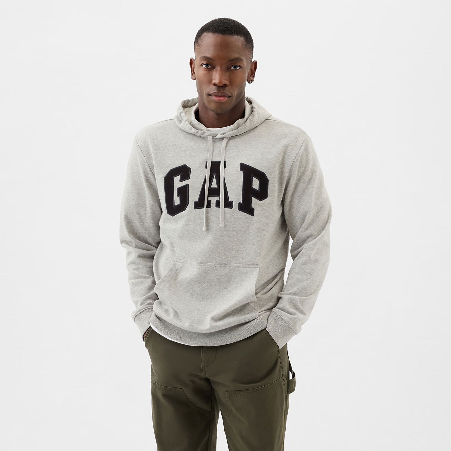 Mikina GAP French Terry Pullover Logo Hoodie B08 Šedá | 868453-03, 0