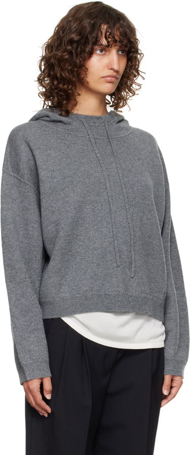 Mikina Loulou de Saison Loulou de Saison Sarla Cashmere Cropped Hoodie Šedá | SARLA LDS, 1