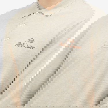 Polo tričko Polo by Ralph Lauren Script Logo Long Sleeve Polo Béžová | 710957364001, 5