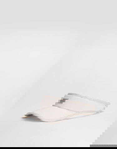 Čiapky a klobúky Dolce & Gabbana Dolce & Gabbana Gabardine Visor Biela | GH910AFUFL3W0802, 3