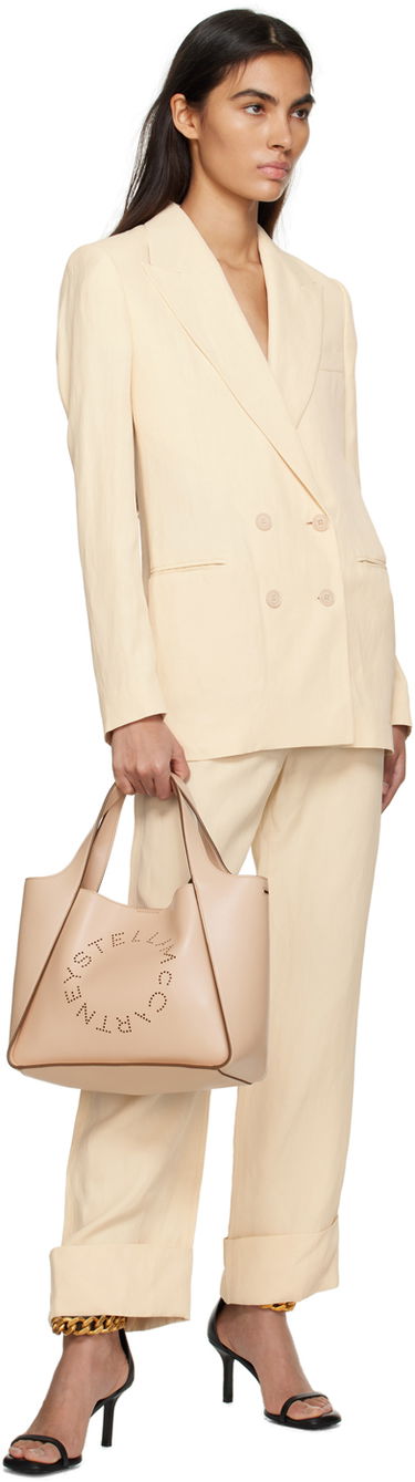 Nohavice Stella McCartney Button Trousers Béžová | 640049STA49, 3
