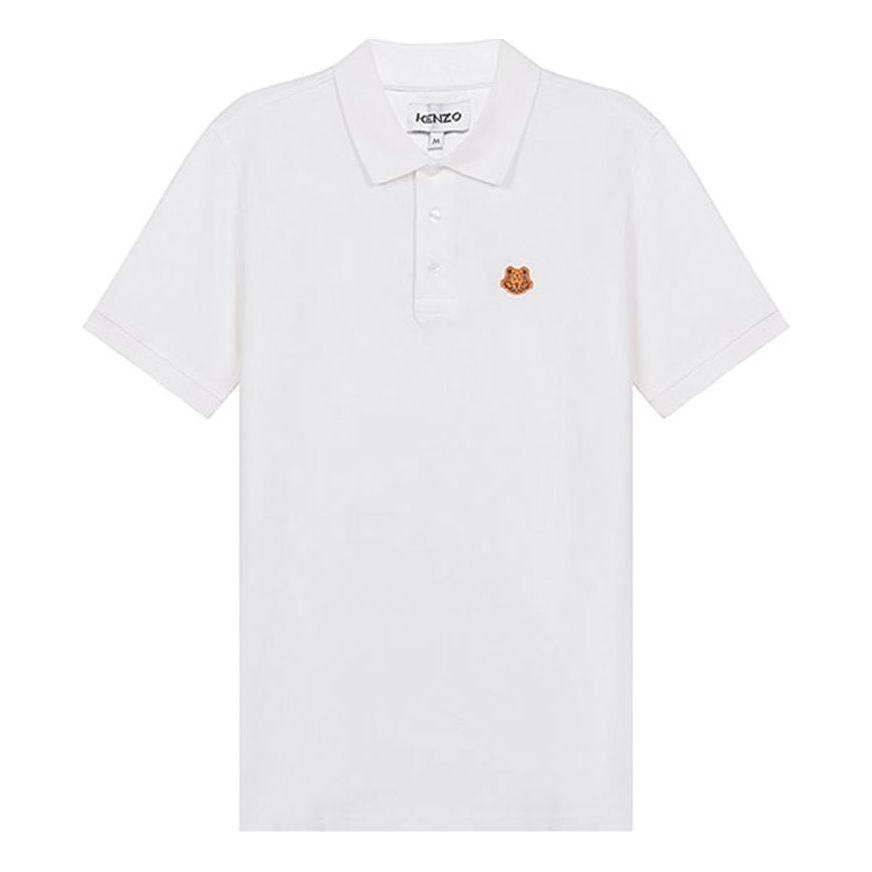 Polo tričko KENZO Tiger Head Embroidered Polo Shirt Biela | FA65PO0014PU-01B, 0
