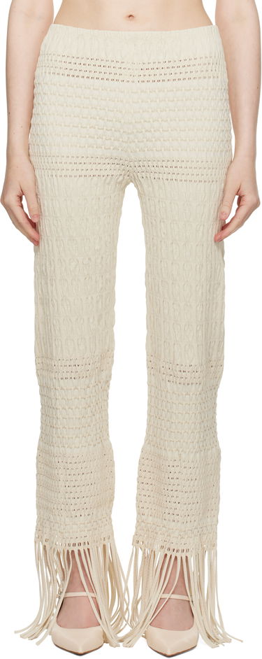 Nohavice Nanushka Nanushka Miciel Fringe Knit Trousers Béžová | NW25SSPA27105, 0