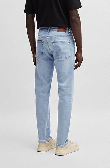 Džínsy BOSS Maine Regular-Fit Super-Stretch Denim Jeans Modrá | 50537814, 1