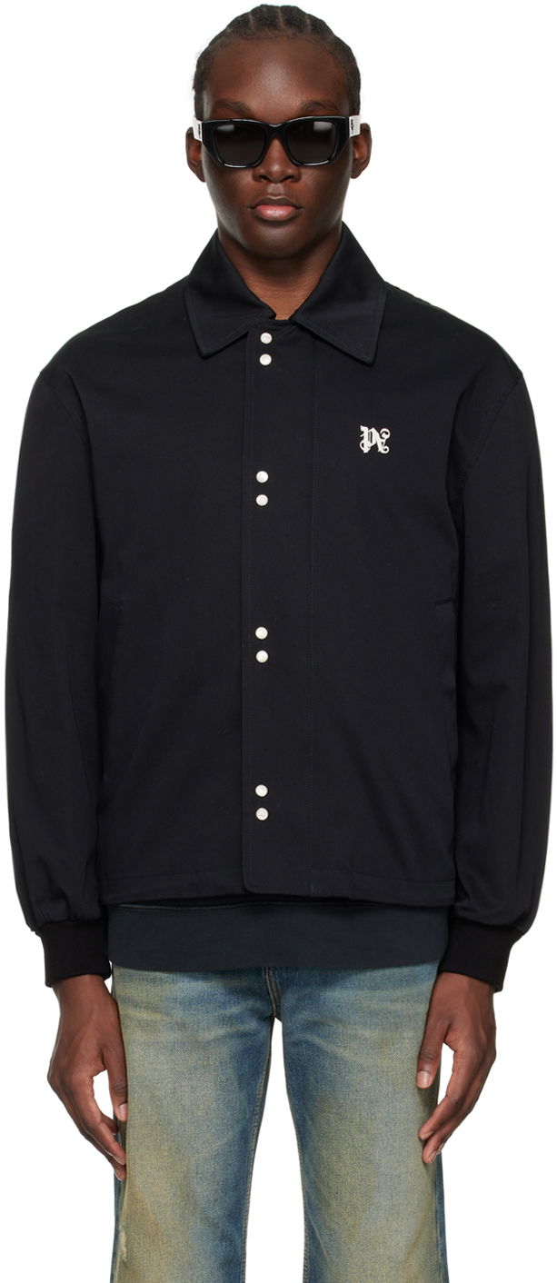 Bunda Palm Angels Embroidered Jacket Čierna | PMEM022R24FAB0011003, 0