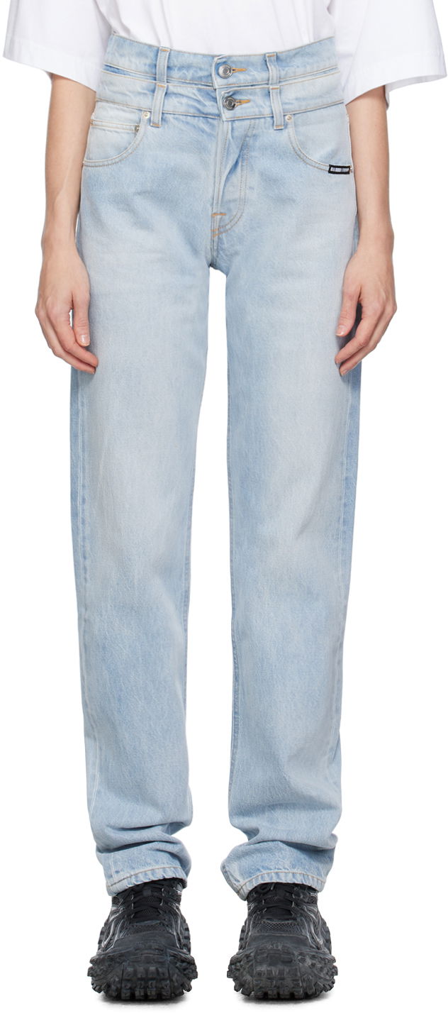 Džínsy VETEMENTS VTMNTS Double Waist Jeans Modrá | VL18PA450L, 0