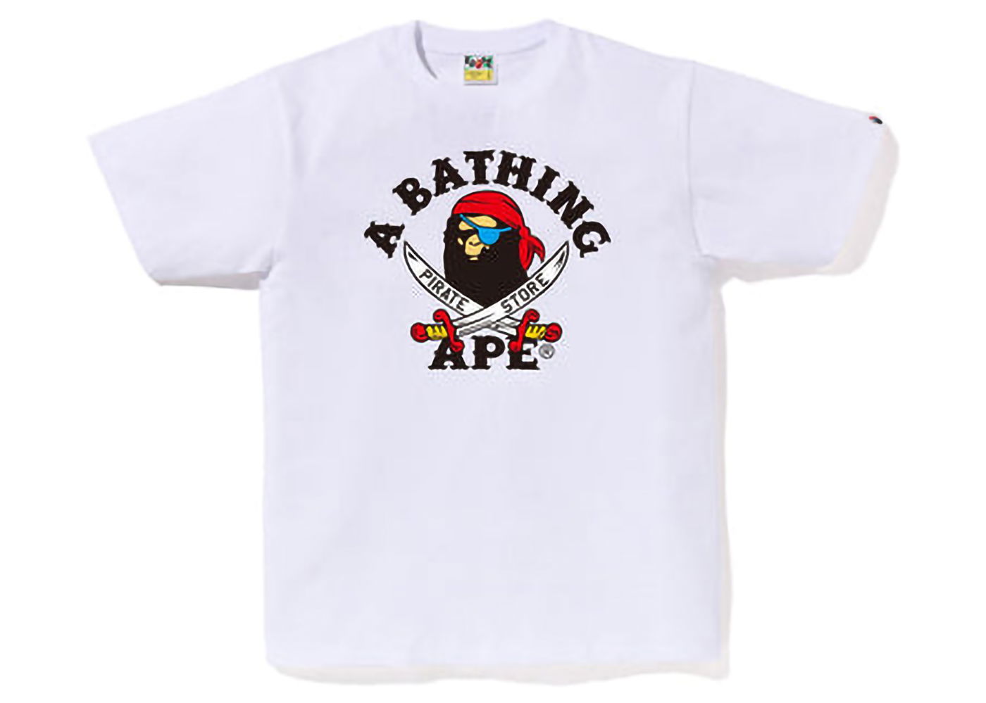 Tričko BAPE Ape Pirate Tee Biela | 4I72110003, 0