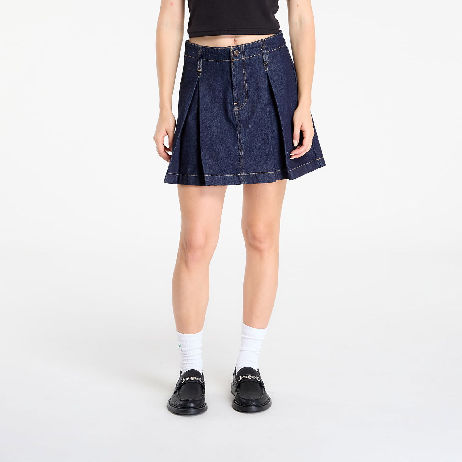 Sukňa CALVIN KLEIN Skirt Jeans Pleated Denim Skirt Blue Navy | LV047C717G N8D, 0