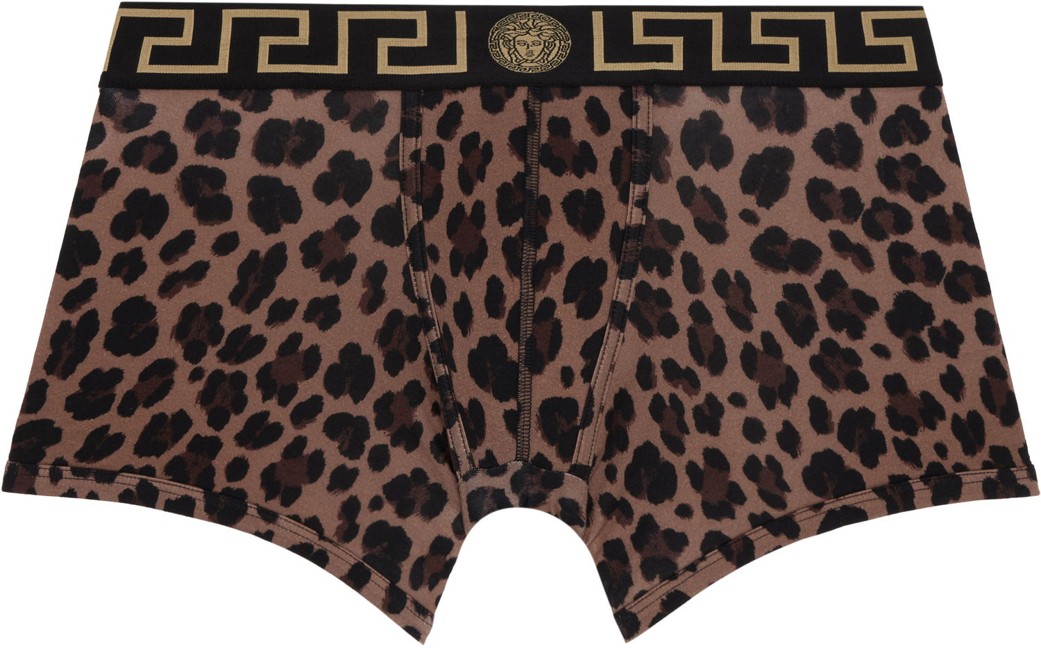 Boxerky Versace Underwear Brown Leopard Greca Border Long Boxer Briefs Hnedá | AU10028_1A12311, 0