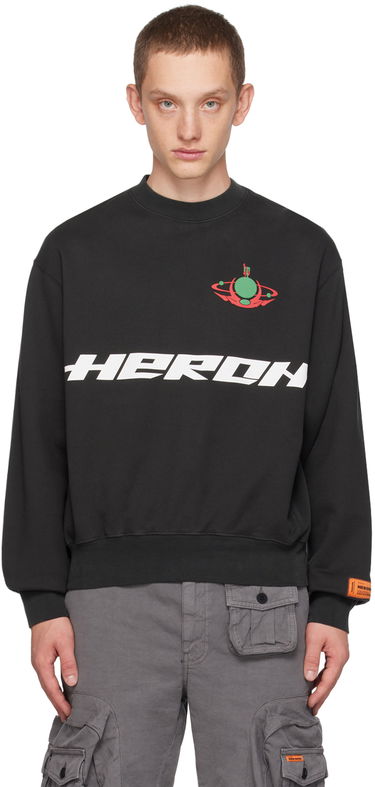 Sveter HERON PRESTON Burn Crewneck Zelené | HMBA020F23JER0071050, 0