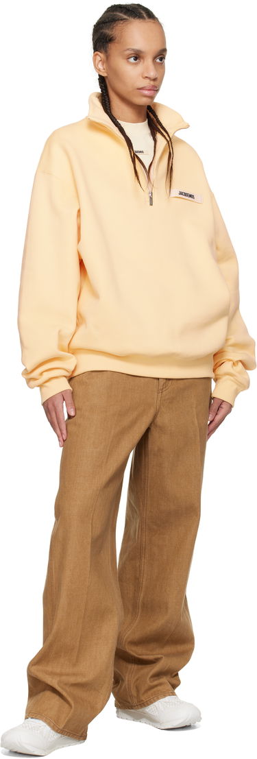 Mikina Jacquemus Jacquemus Gros Grain Zipped Rollneck Sweatshirt Žltá | 25E255JS283-2458, 3