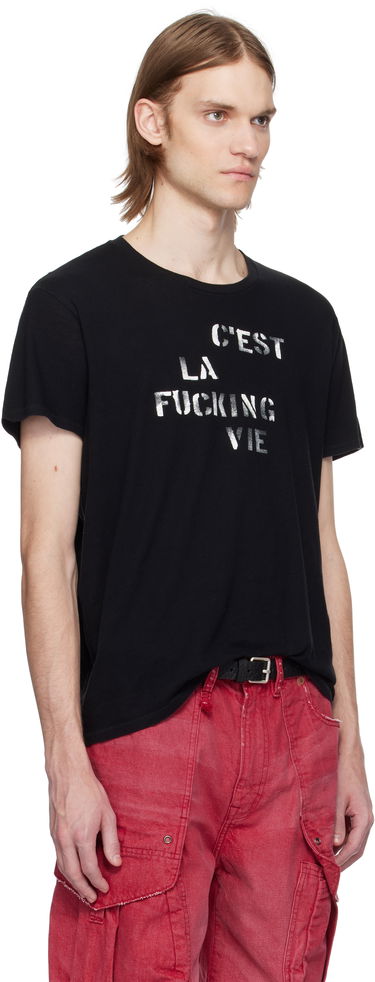 Tričko R13 R13 'C'est La Fucking Vie' Boy T-Shirt Čierna | R13WK001-K123A, 4