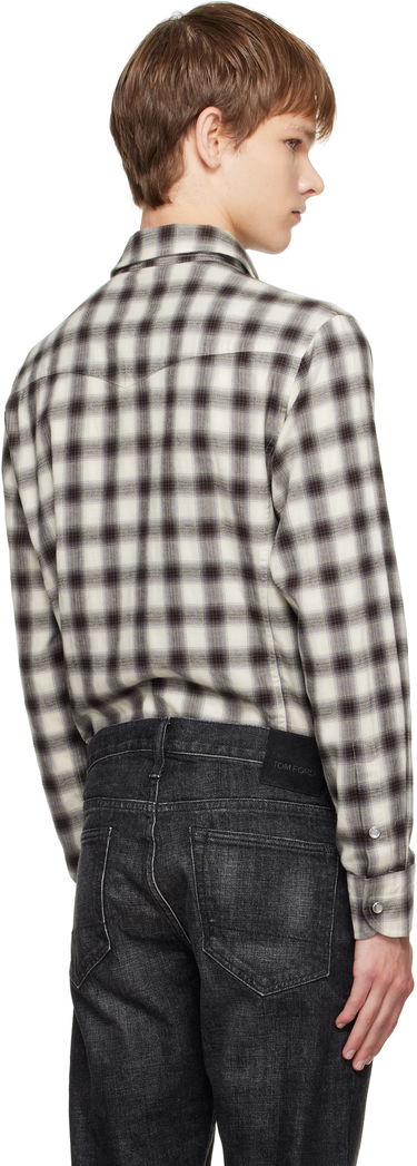 Košeľa Tom Ford TOM FORD Check Western Shirt Béžová | HDS001-FMC241, 2