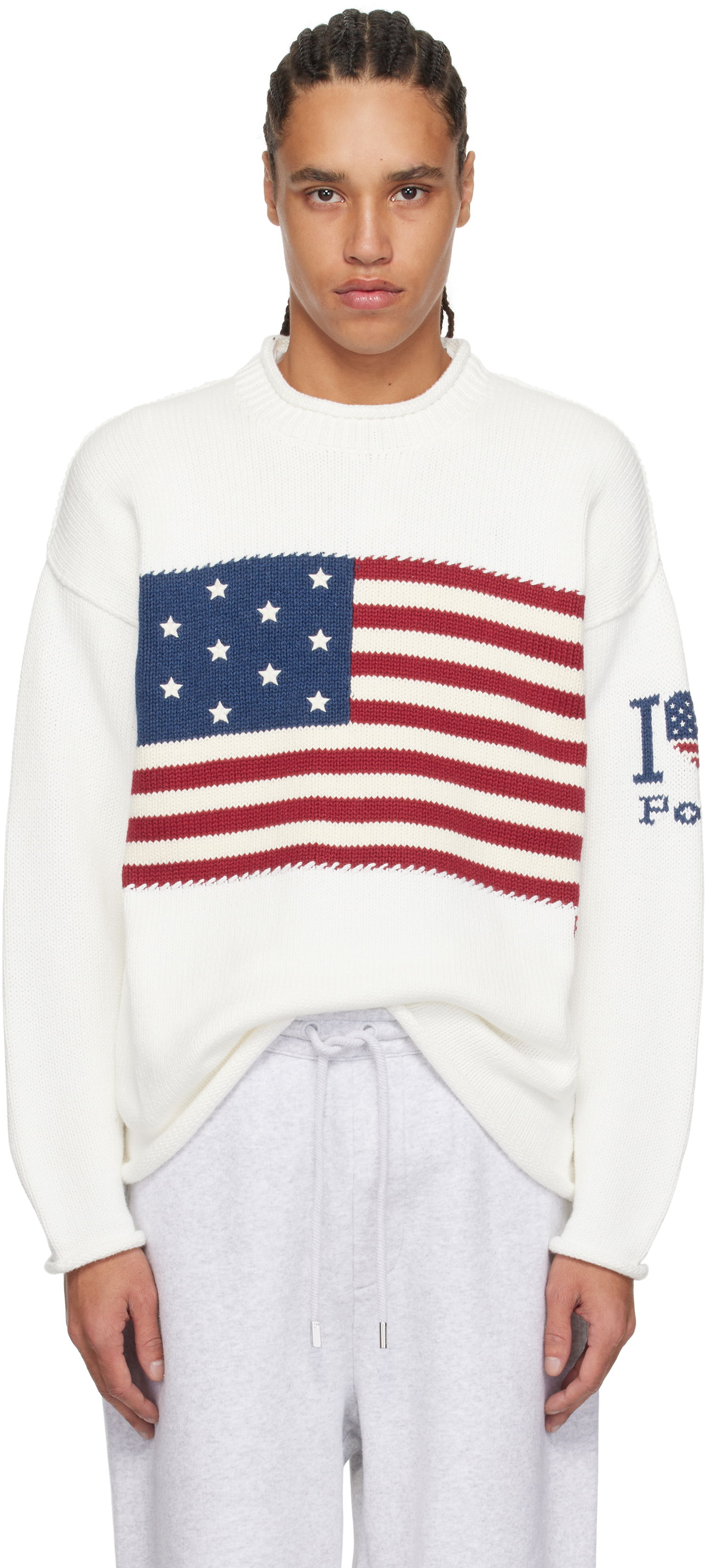Sveter Polo by Ralph Lauren Ralph Lauren I Heart Polo Flag Sweater Biela | 710962906001, 0