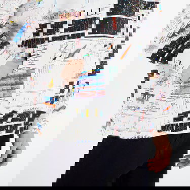 Mikina Pleasures Textbook Hoodie Rôznofarebný | P25F023-MULTI, 2