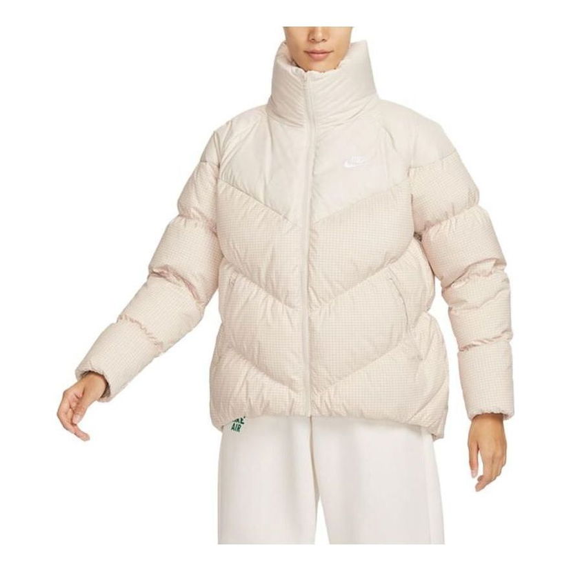 Prešívaná bunda Nike Sportswear Windpuffer Therma-FIT Loose Puffer Jacket Béžová | FD8212-104