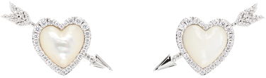 Náušnice SHUSHU/TONG SHUSHU/TONG YVMIN Edition Shell Heart Arrow Earrings Biela | 23367WHT00DLR, 0