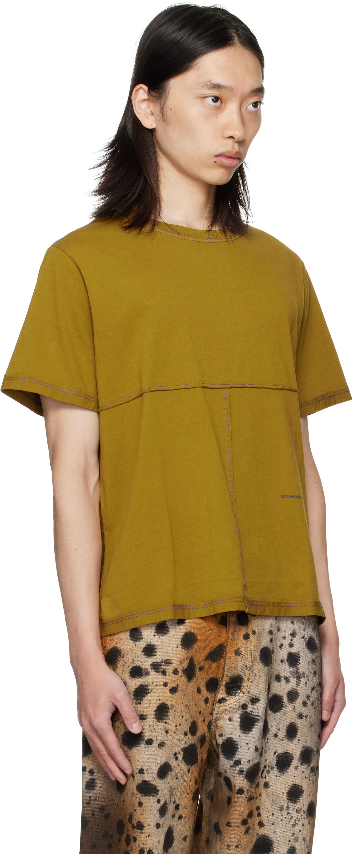 Tričko Eckhaus Latta Eckhaus Latta Lapped T-Shirt Zelené | 301-EL-PF25-O, 1