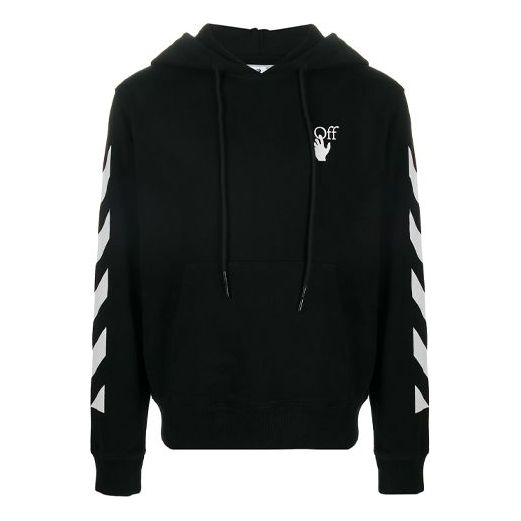 Mikina Off-White Diagonal Stripes Logo Hoodie Čierna | OMBB034F20FLE0091001