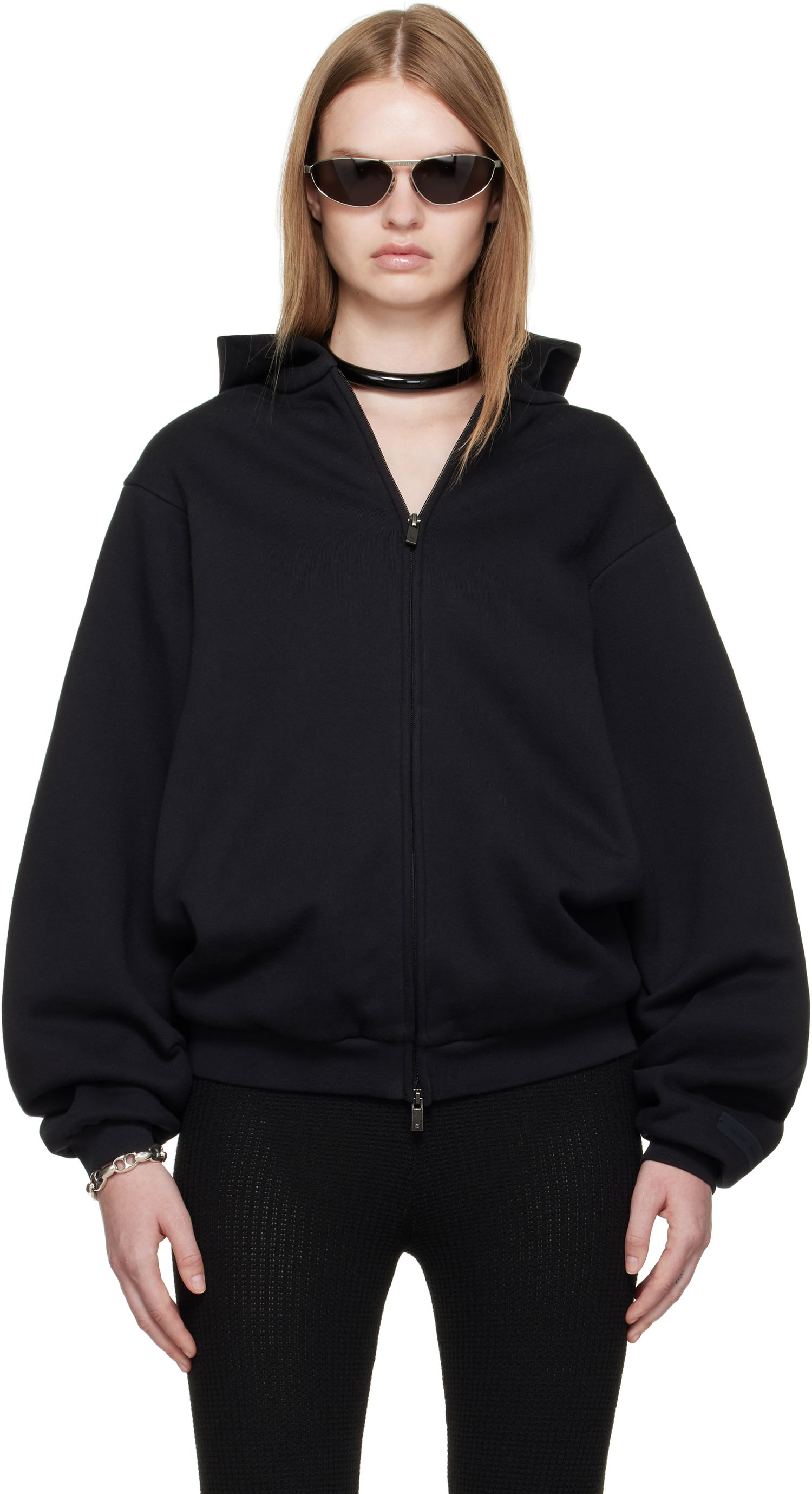 Mikina Fear of God Fear of God ESSENTIALS 90s Fleece Zip-Up Hoodie Čierna | 192SP257440FW, 0